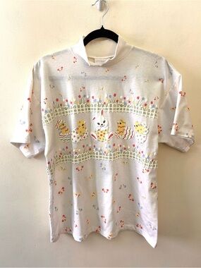 Vintage Spumoni Easter Egg Bunny Rabbit short sleeve shirt size medium